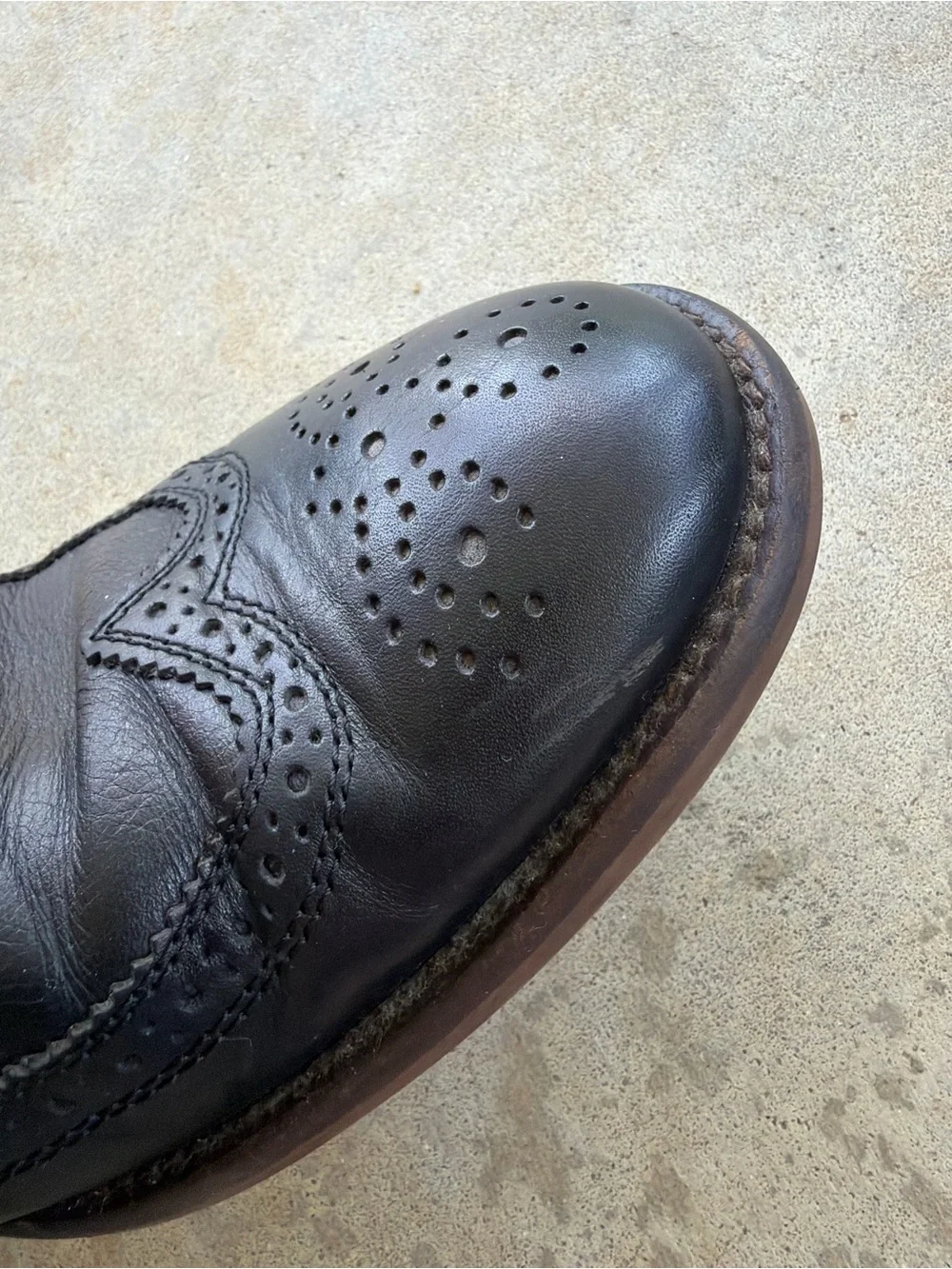Johnston & Murphy Black Leather Long Wing Derby Men’s Dress Shoes 11.5 M